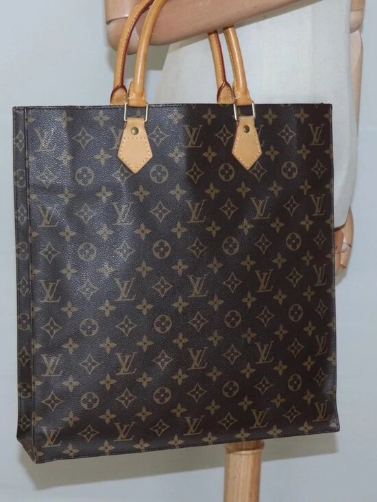 Louis Vuitton Handbags - LOUIS VUITTON Monogram Sac Plat Hand Bag M51140 LV Auth